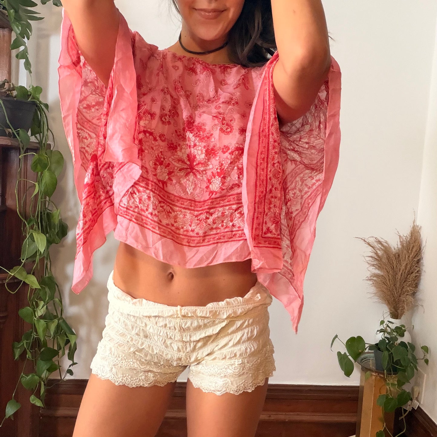 100% Silk Bandana Blouse