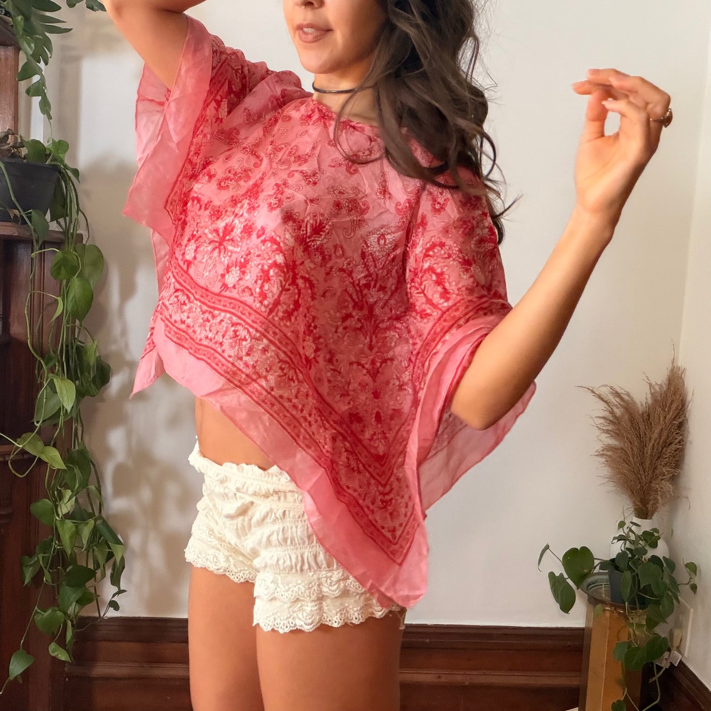 100% Silk Bandana Blouse