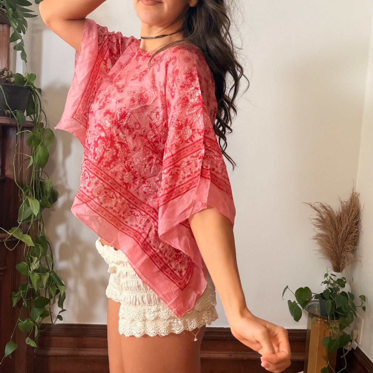 100% Silk Bandana Blouse