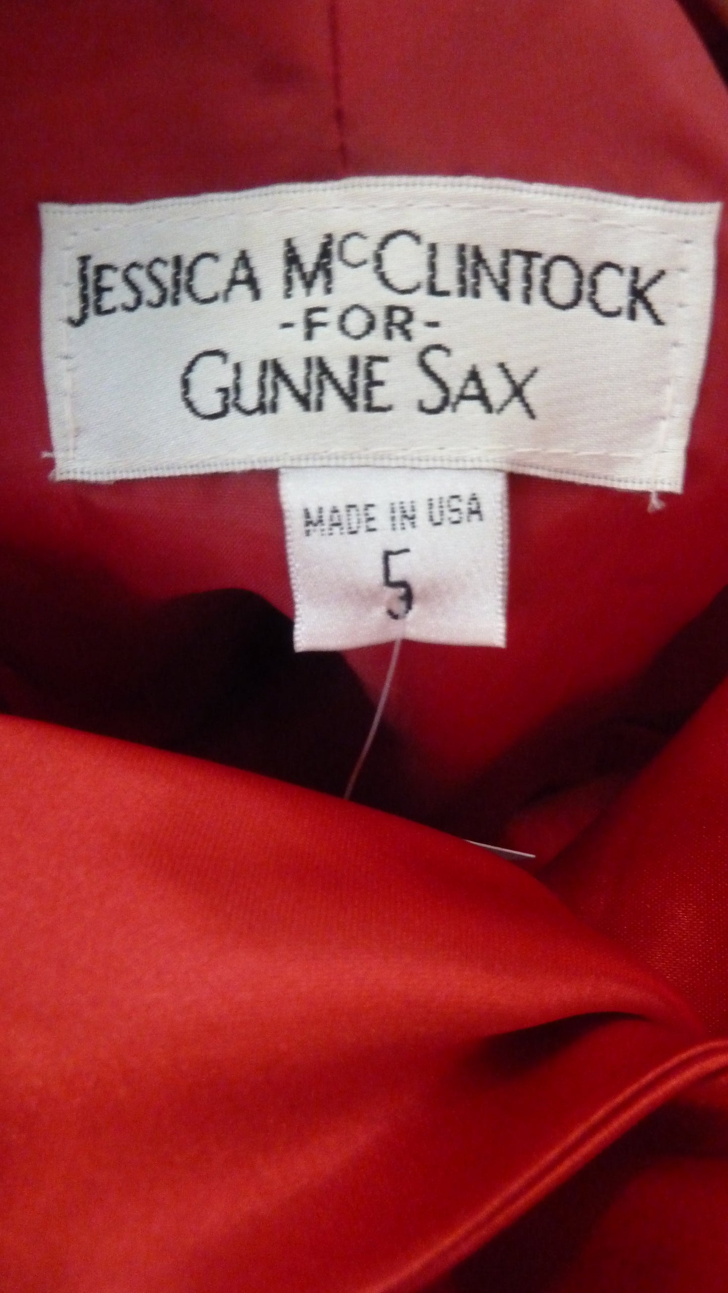 Jessica McClintock Red Satin