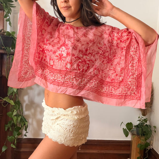 100% Silk Bandana Blouse