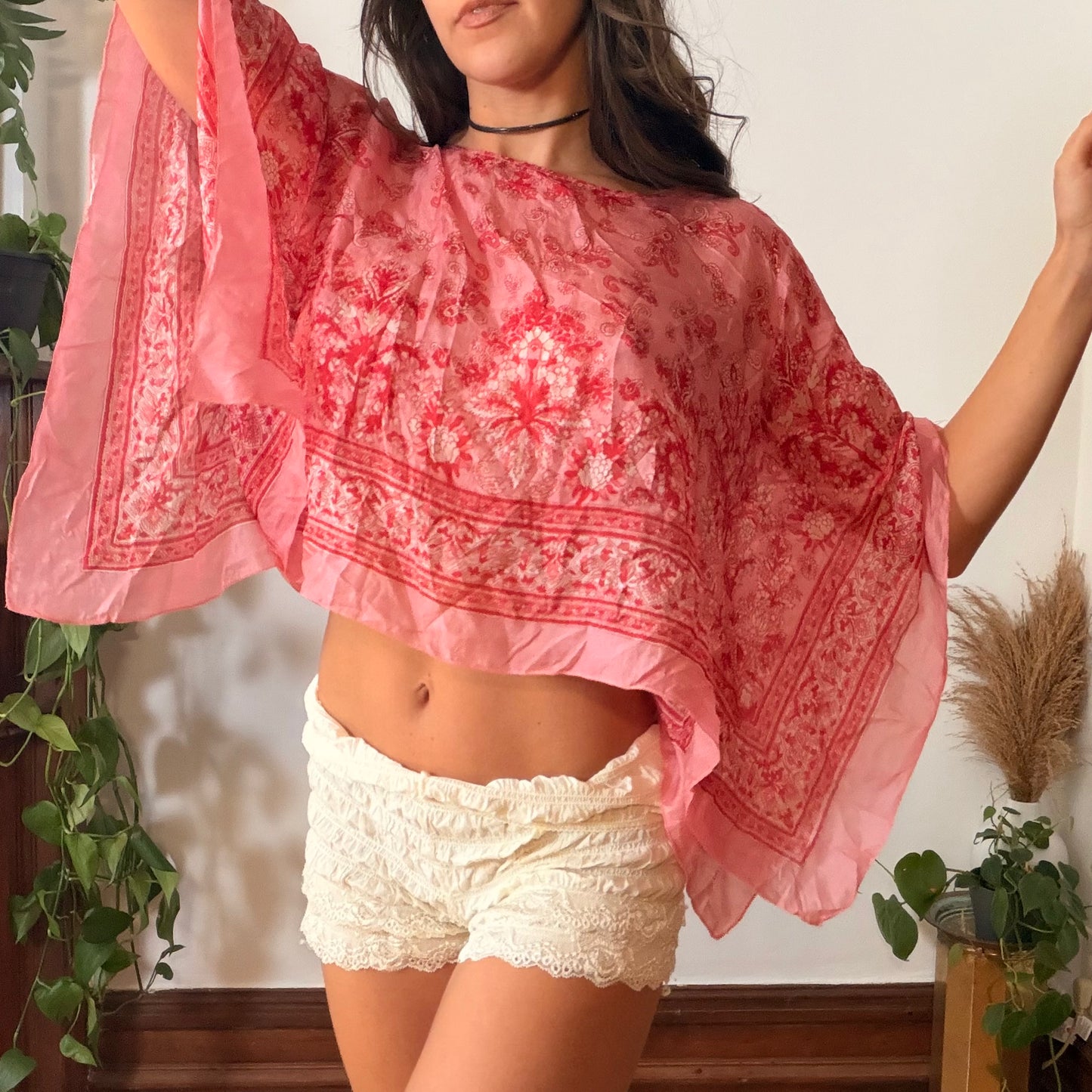 100% Silk Bandana Blouse
