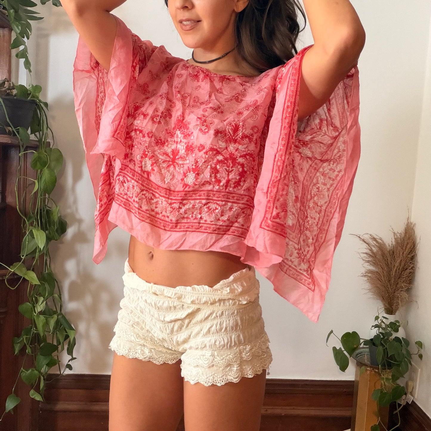 100% Silk Bandana Blouse