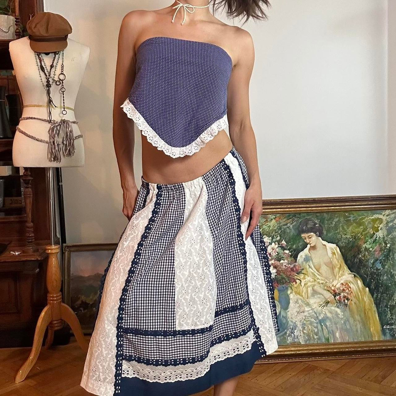 Gingham, lace &amp; polka dots set
