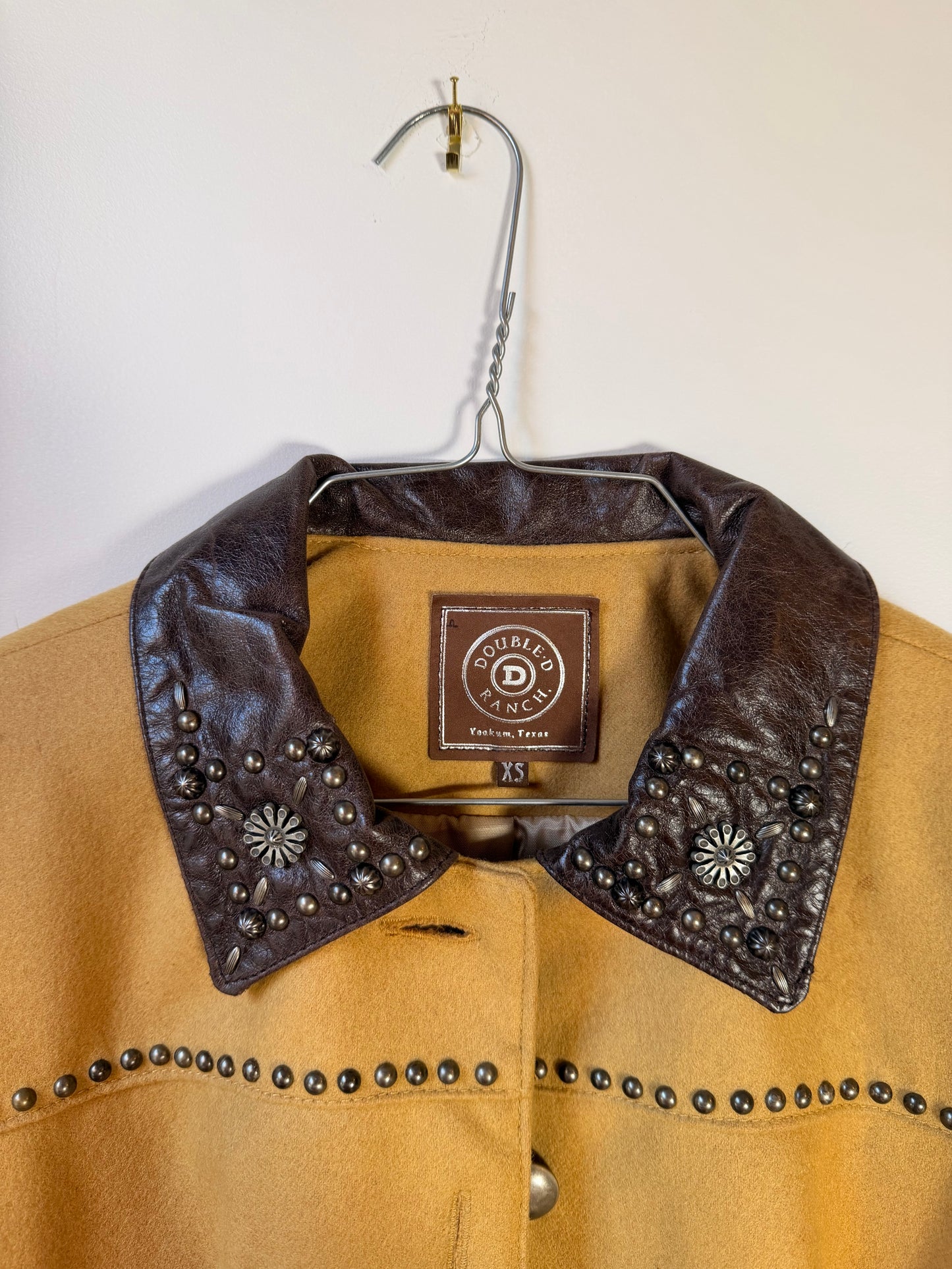 1Studded Leather & Wool Jacket