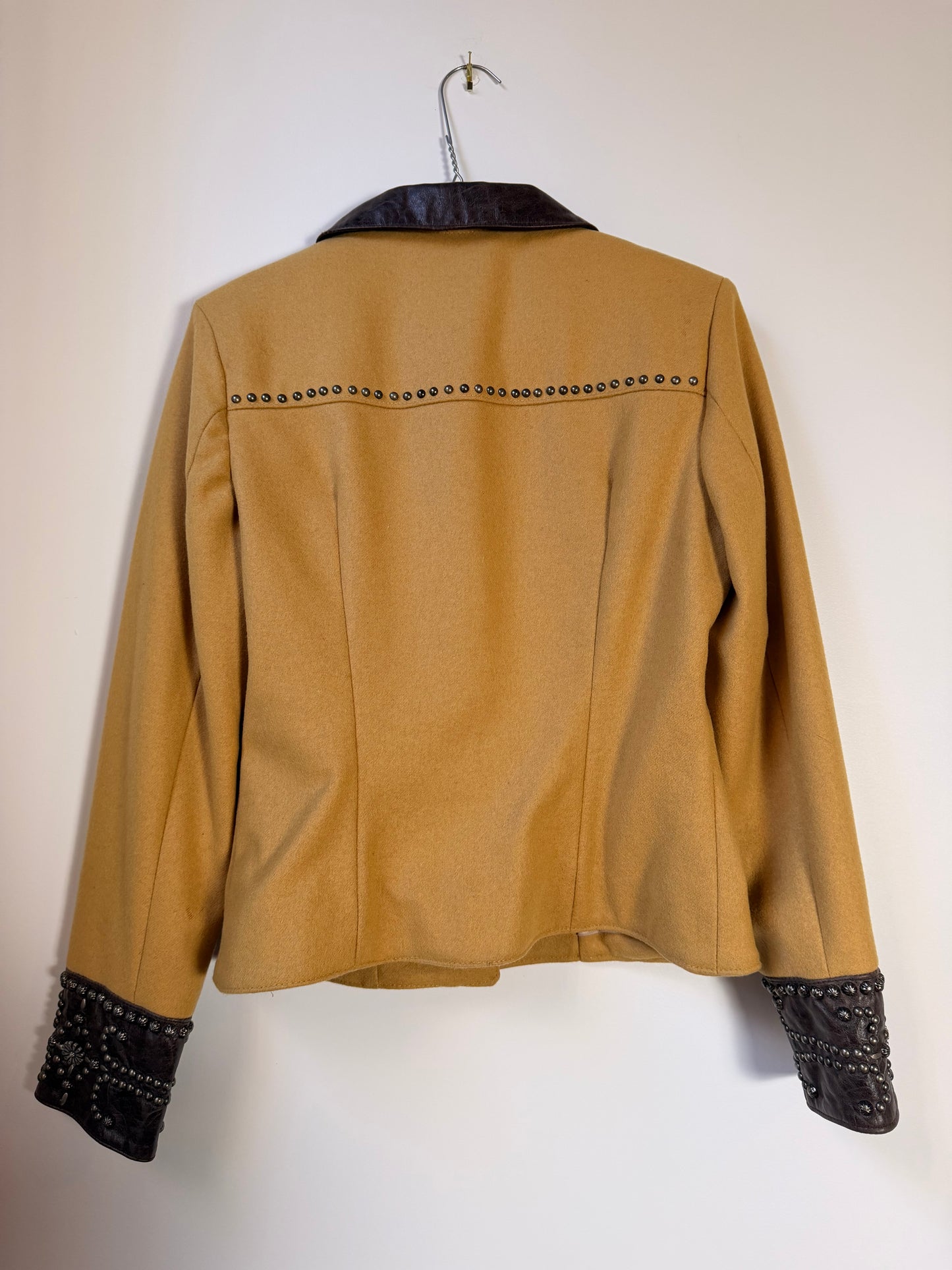 1Studded Leather & Wool Jacket