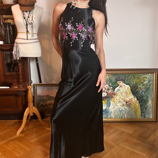 90's Satin Maxi Dress