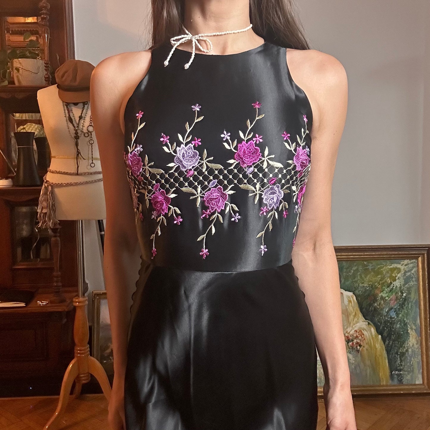 90's Satin Maxi Dress