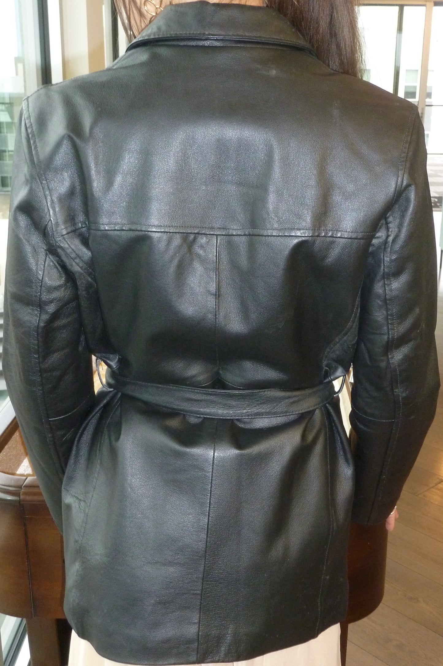 90's Belted Leather Jacket